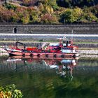 Arbeitsschiff an der Loreley