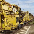 Arbeitszug mit 140 070-4 EMBCargo an der Spitze