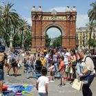 Arc de Triomf an einem Sonntag im Mai