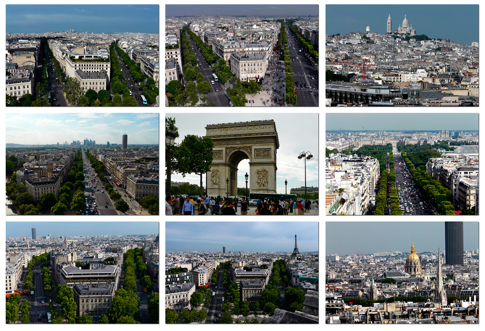 Arc de Triomphe - Blick auf Paris