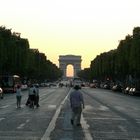 Arc de Triomphe, from mid of Avenue des Champs Elysees