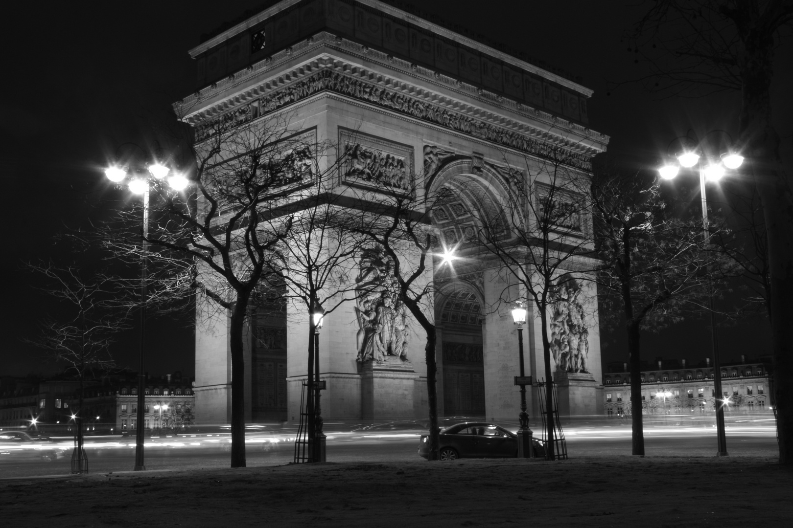 Arc de Triomphe im Januar