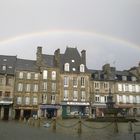 Arc en ciel à la tombée du jour à Guingamp