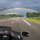 Arc en ciel sur autoroute