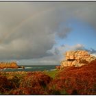 Arc-en-ciel sur granit rose