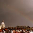 Arc en ciel sur la basilique Notre Dame