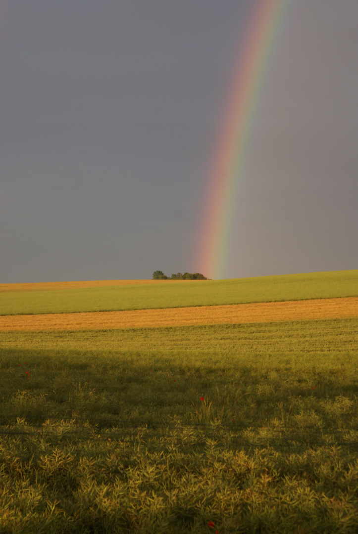 Arc en ciel sur la plaine de Fresne