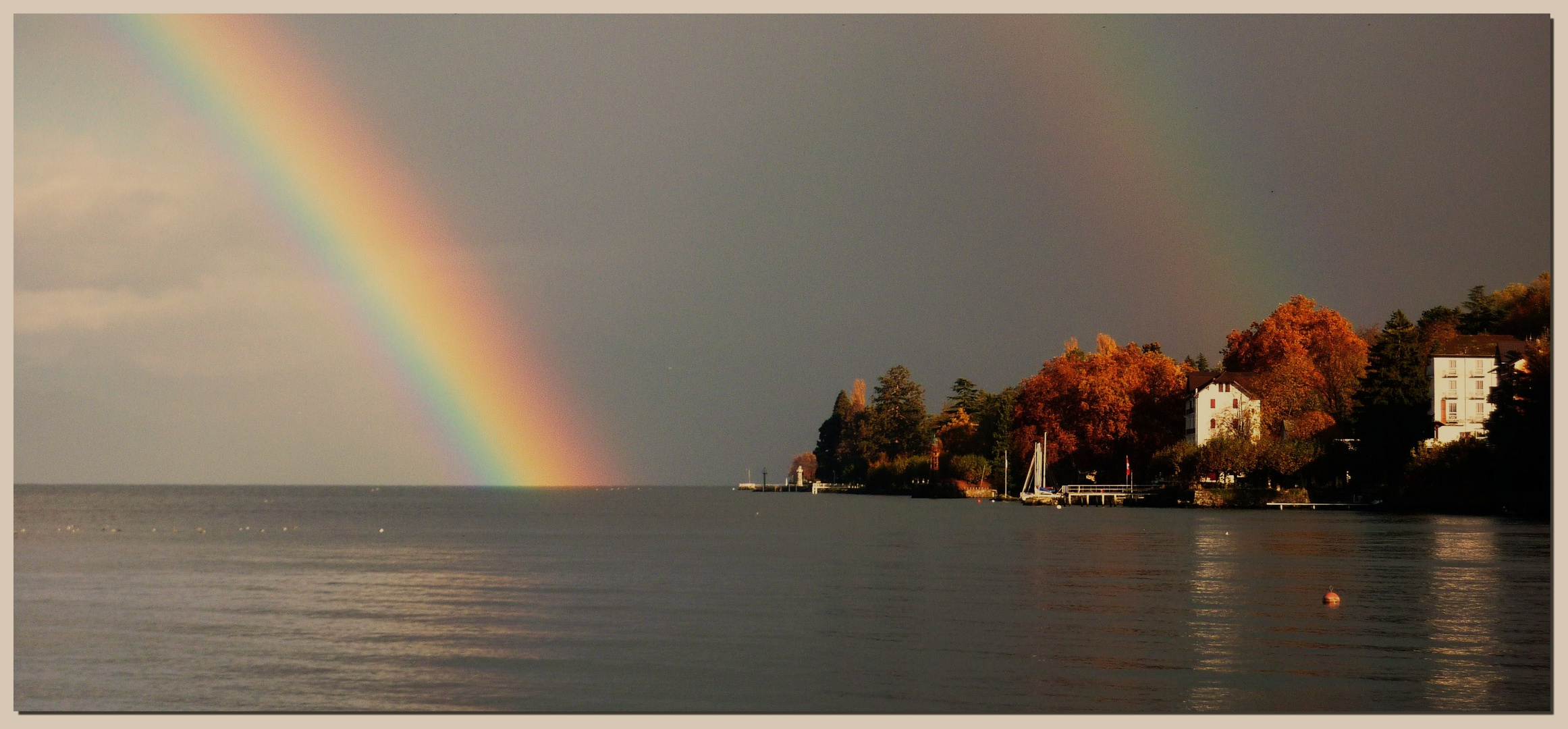 arc en ciel sur le Léman