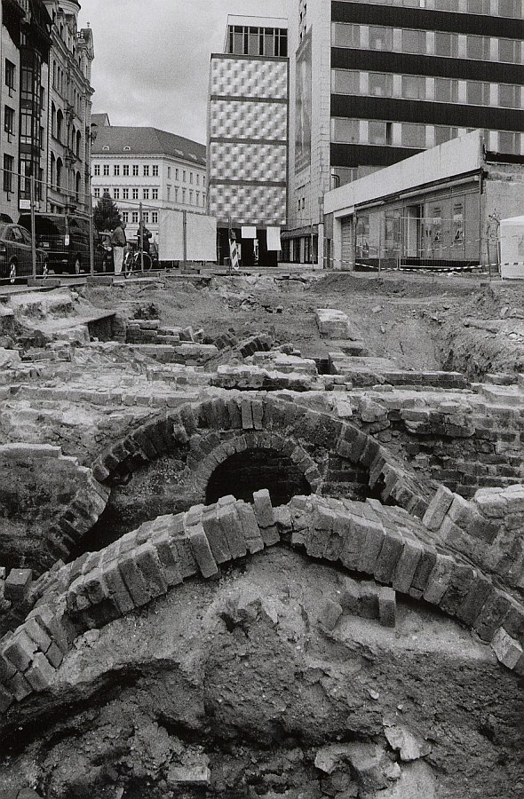 archäologische Ausgrabung am Brühl, Leipzig