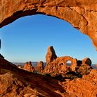 Arches Nationalpark ::: North Window mit Turret Arch @ Sunrise