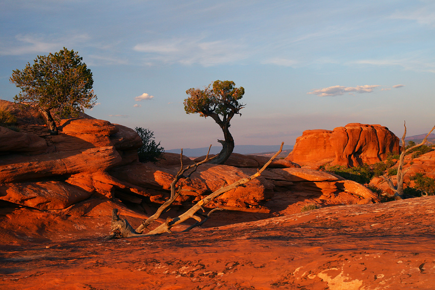 Arches NP vor dem Sonnenuntergang