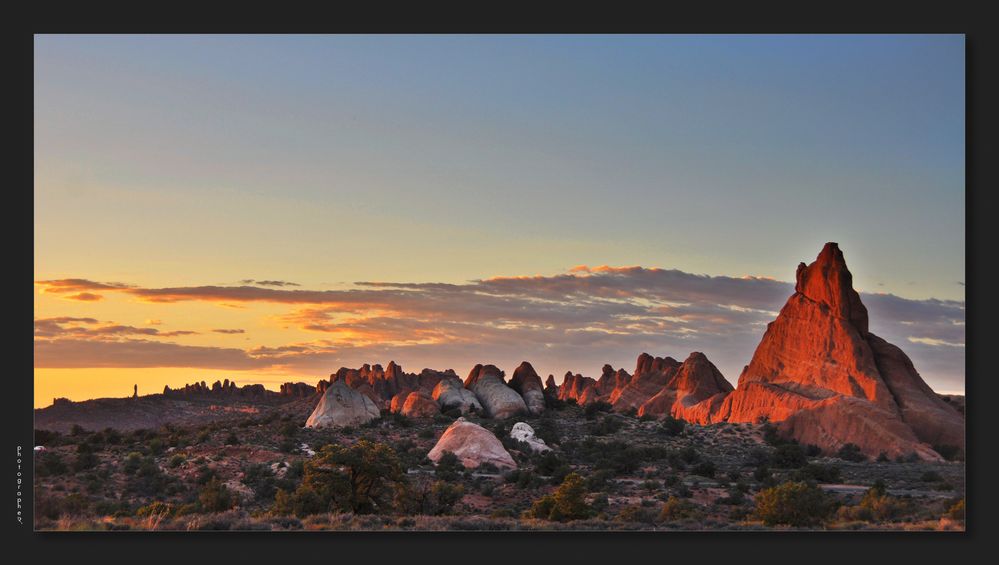 Arches sunset ...