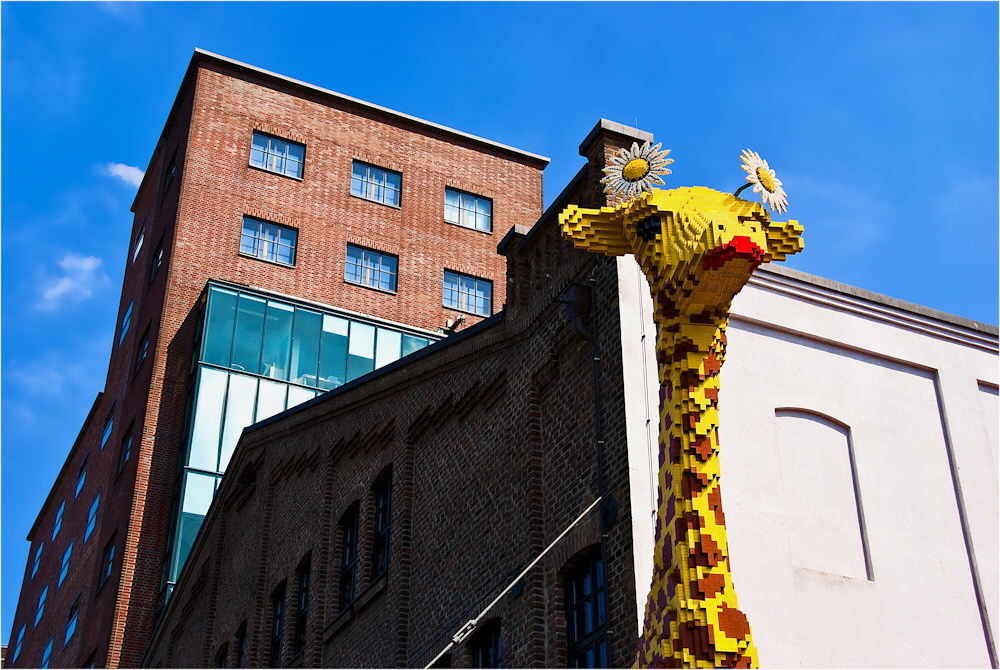 Architektur mit Giraffe