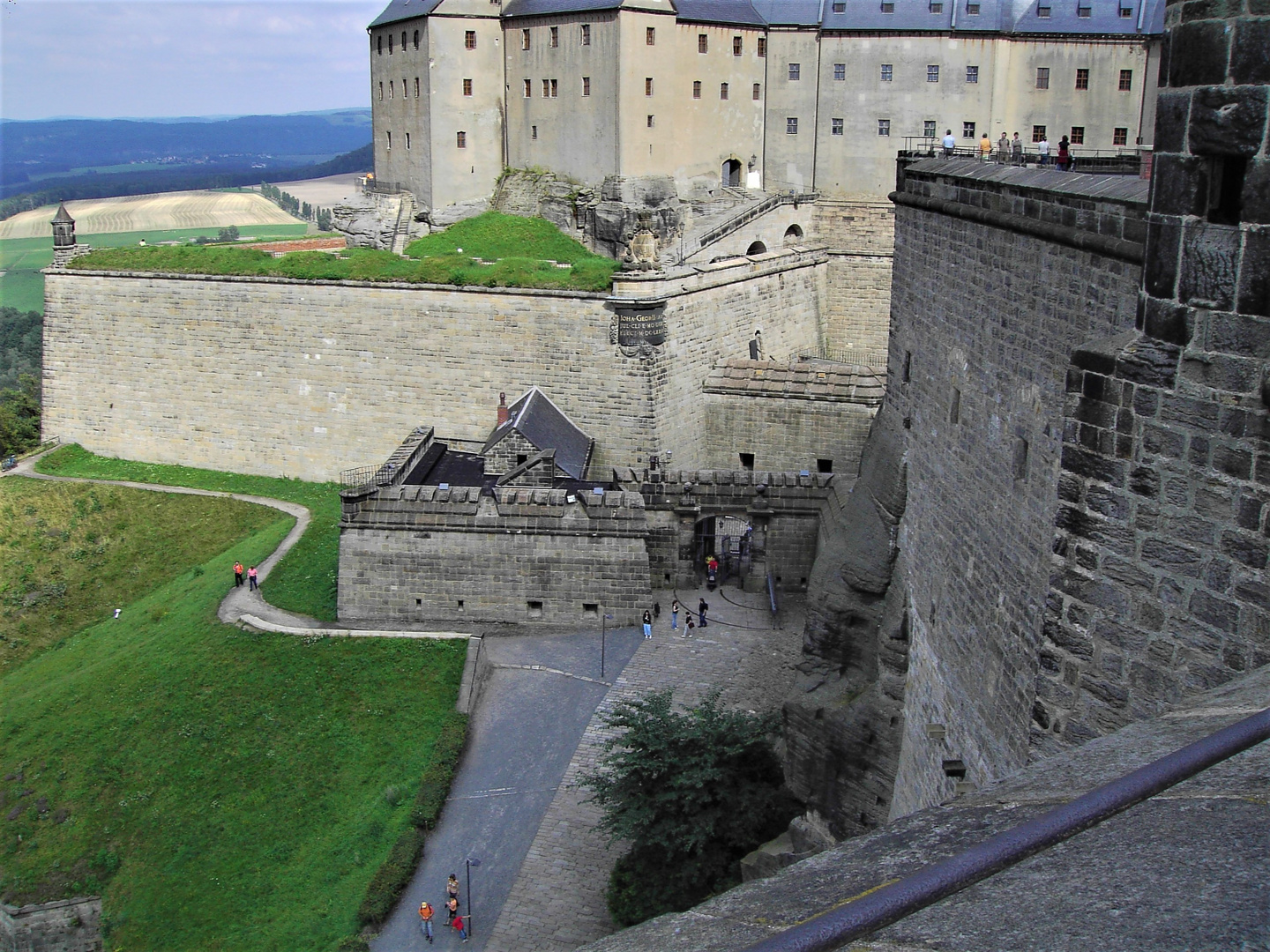 Archiv  17.08.2005 Blick von der Festung Königstein