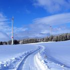 Archiv : 21.1.2018  Winterweg zu den Windrädern