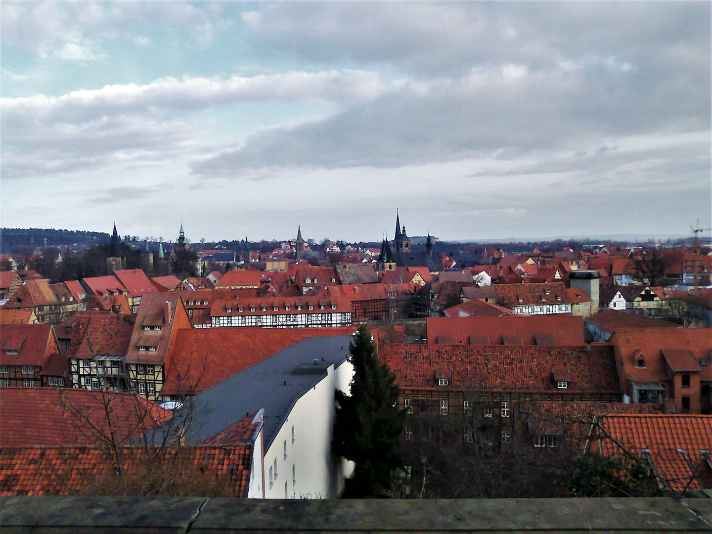  Archiv :  Quedlinburg Weihnachten 2014 vom Schlossberg aus fotografiert