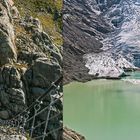 Archivbild 2005: ALTE Triftbrücke und Triftgletscher