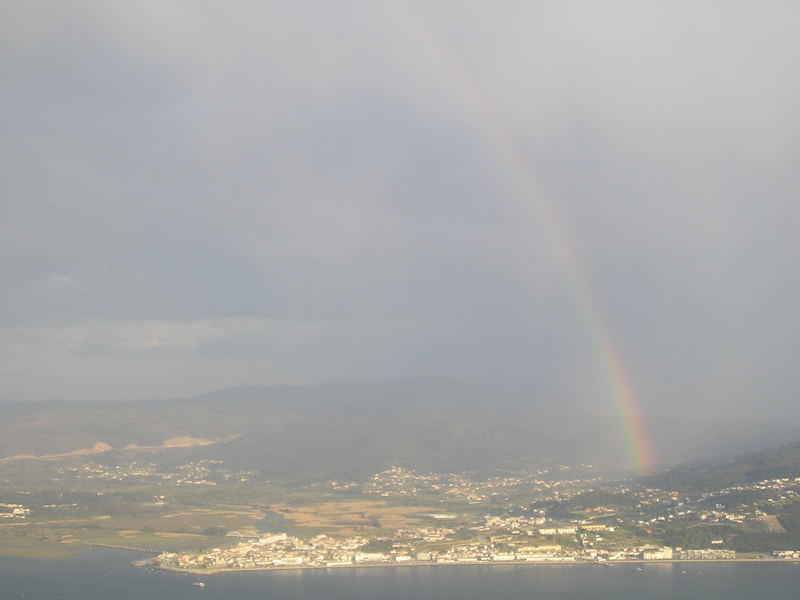 ARCO IRIS DESDE MONTE DE SANTA TECLA (GALICIA)