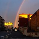 arcobaleno al tramonto