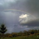 arcoiris con tormenta en la alberca salamanca