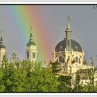 Arcoiris sobre la Almudena de Madrid