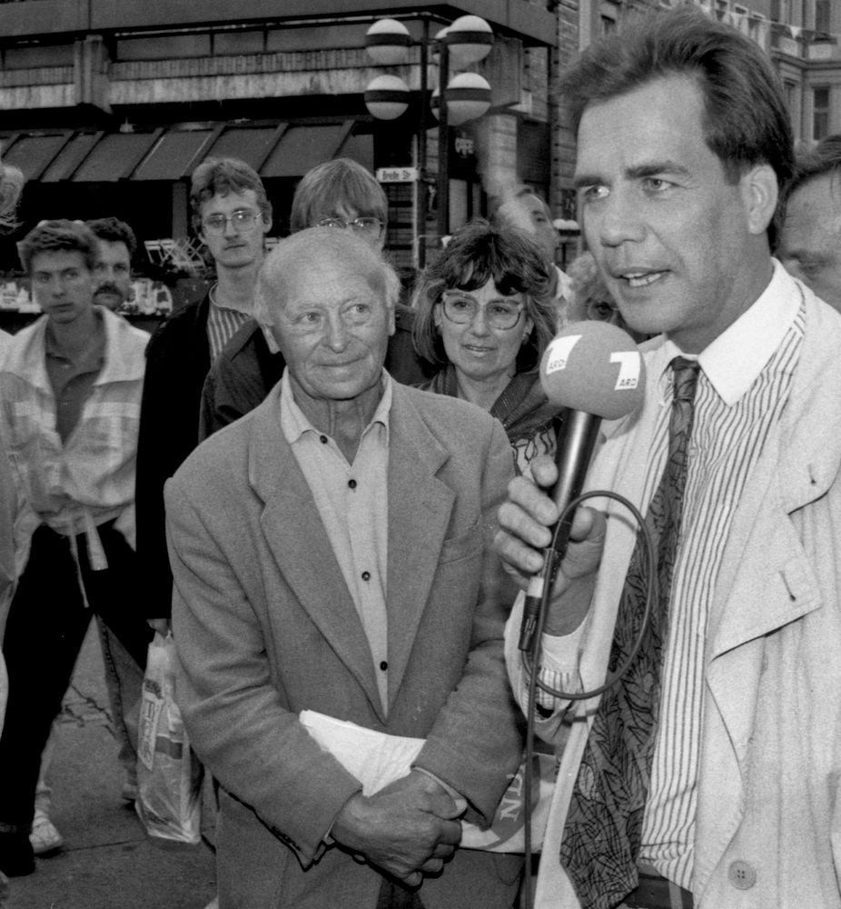 ARD-Reporter im Frühjahr 1990 in Rostock