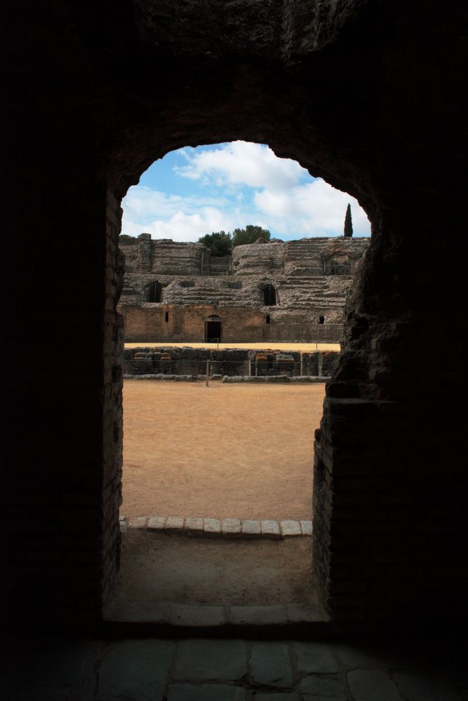 arena del circo desde la sombra