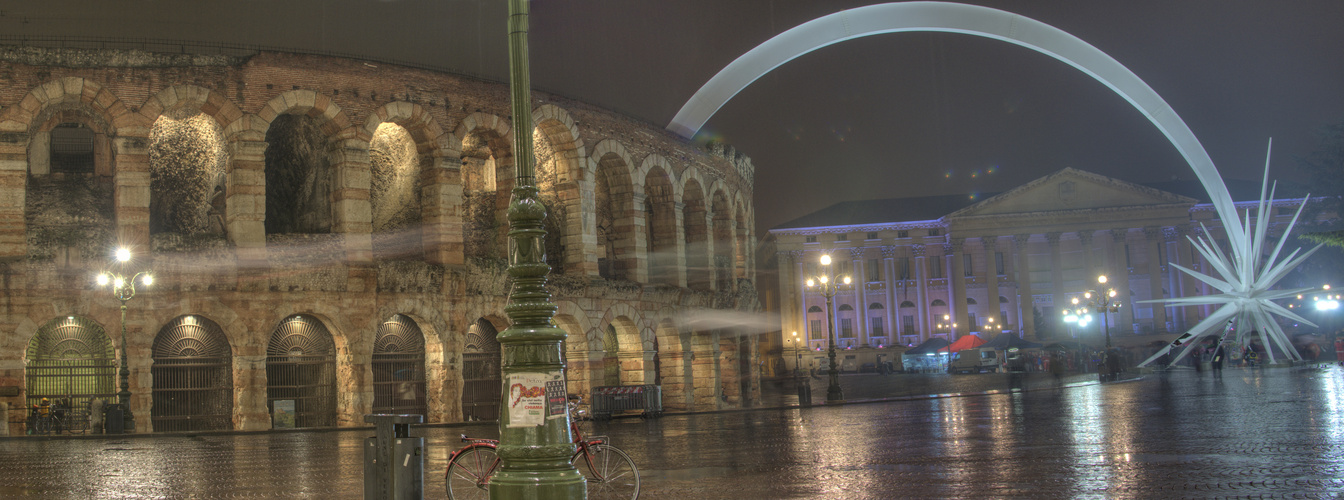 Arena di Verona im Weihnachtsregen