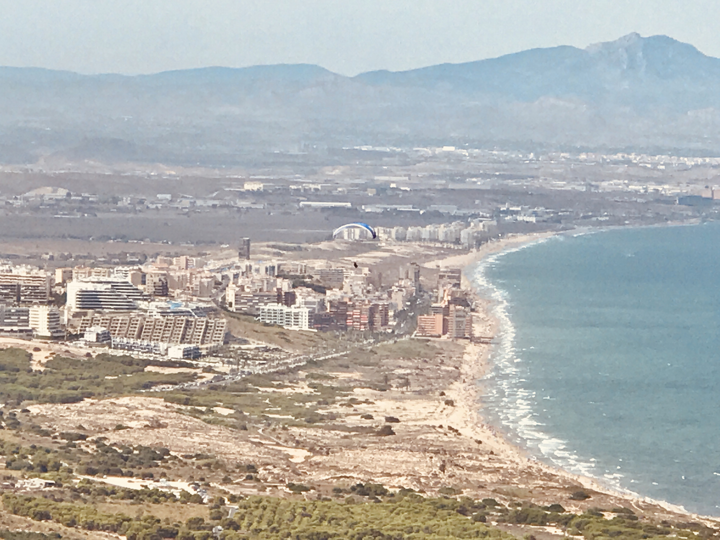 Arenales del Sol birdview from a paraglider - Doyouwanna paragliding