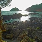 Argentario: l'isola rossa e lo specchio solare nell'acqua.....