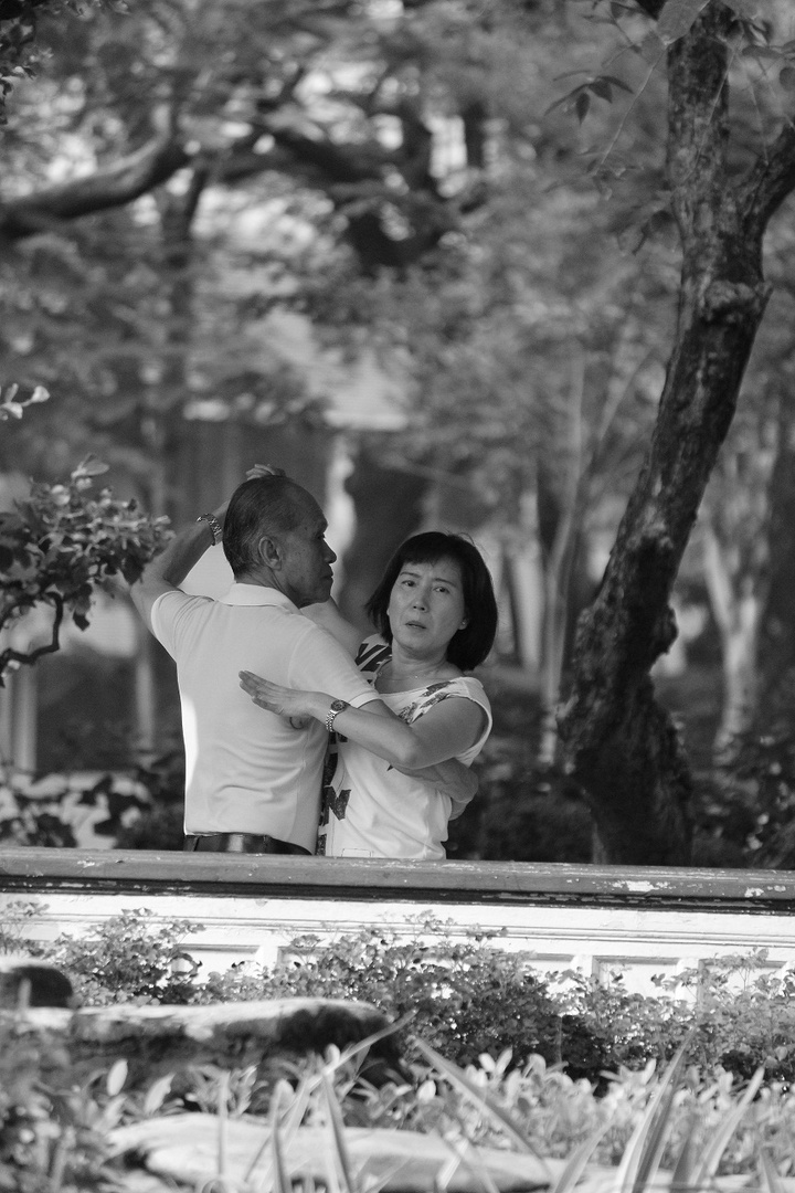 Argentinian Tango rehearsal in Lumphini Park, Bangkok