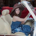 Ariane in einem Classic Car