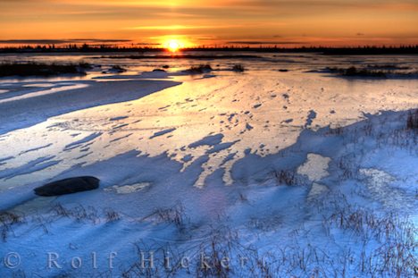 Arktischer Sonnenuntergang