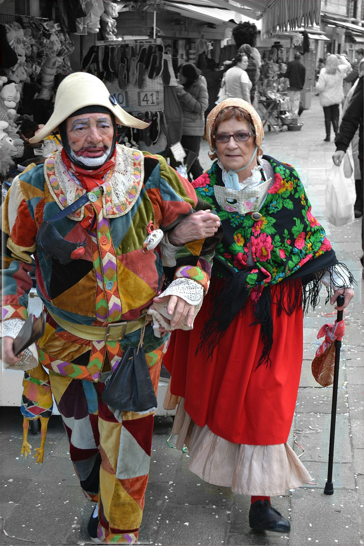 arlecchino e signora