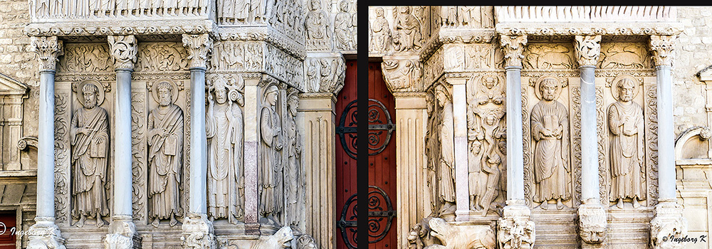 Arles - Kathedrale St. Trophime - Eingangsportal rechts und links der Türe