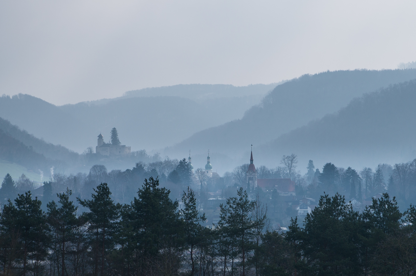 Arlesheim im Nebel