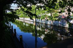 Arm der Oberschleuse zum Landwehrkanal in Berlin-->