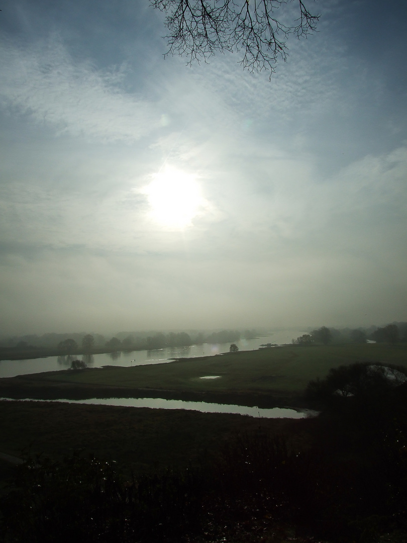 Arneburg - Blick vom Burgpark Elbe flussaufwärts