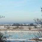 Arneburg - Blick von der Kirche auf die Elbe (Schnee)