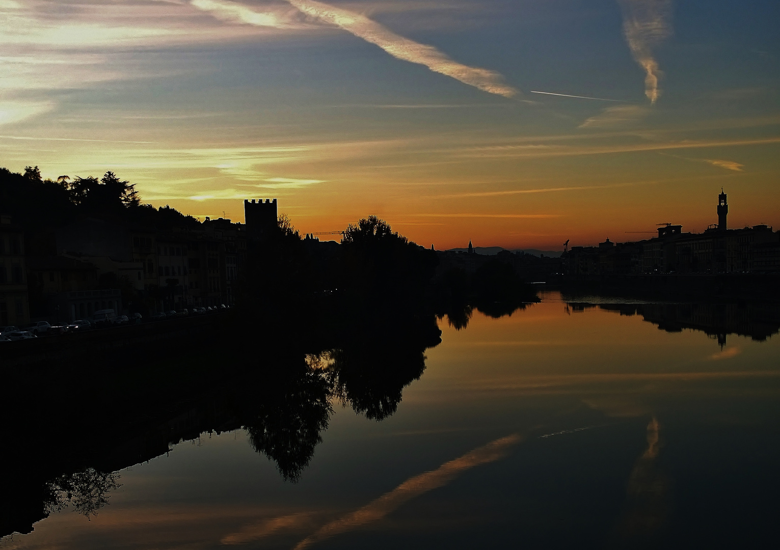 Arno al tramonto