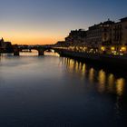 Arno, Blick von der Ponte Vecchio, Firenze April 2014