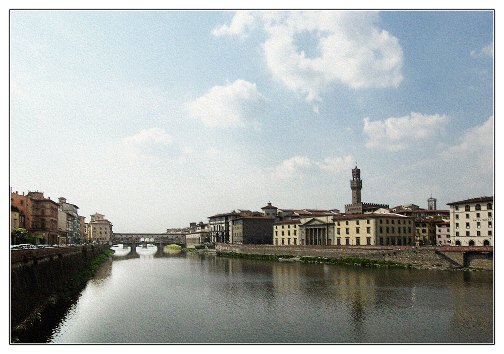 Arno mit Ponte Vecchio