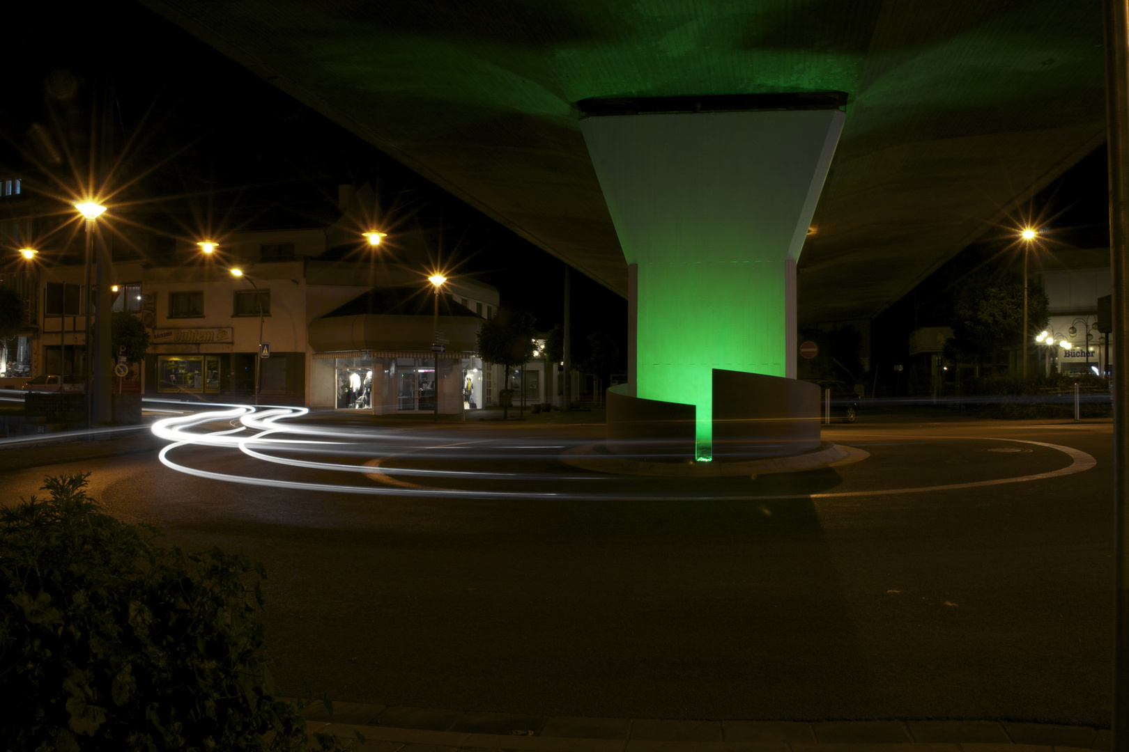 Arno-Schmitd Kreisel bei Nacht