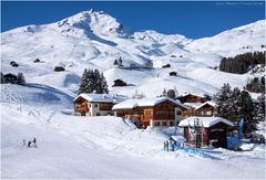 Arosa (Skigebiet) mit Blick auf das Weisshorn