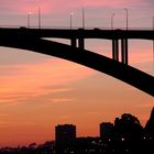 Arrabida Bridge by night in Oporto City