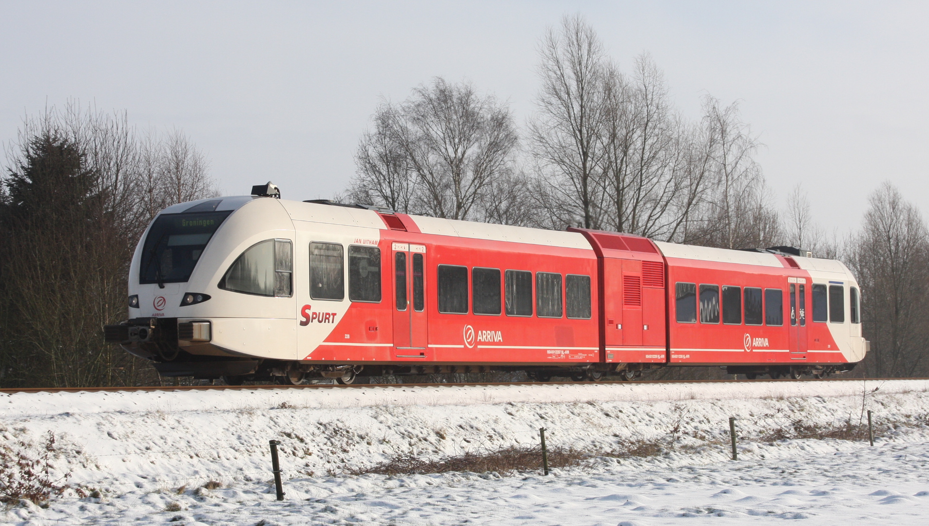 Arriva GTW Spurt in Winschoten 24-12-2014