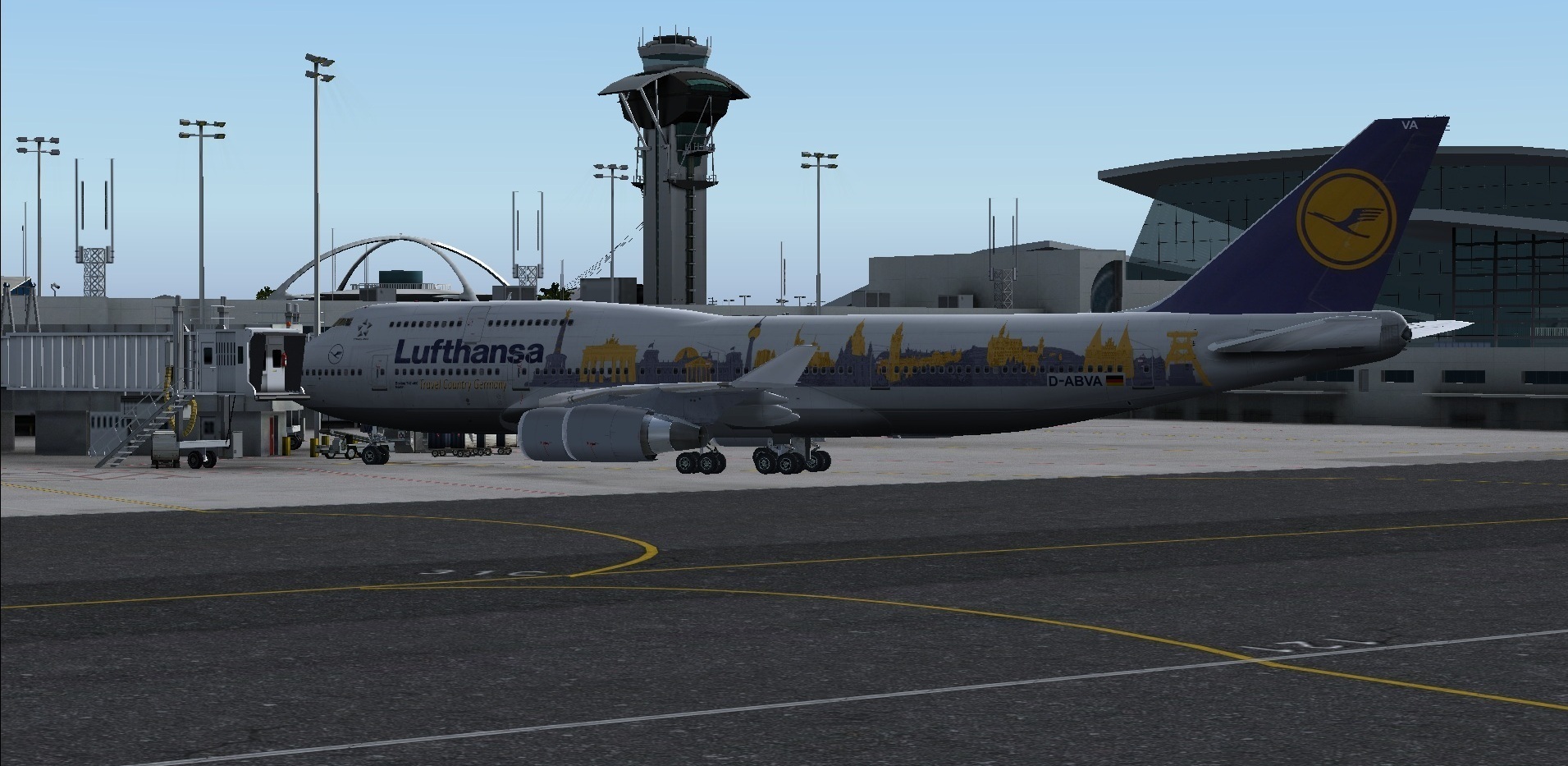 Arrival KLAX Los Angeles mit der 747-400 Flightsimulator FS2004