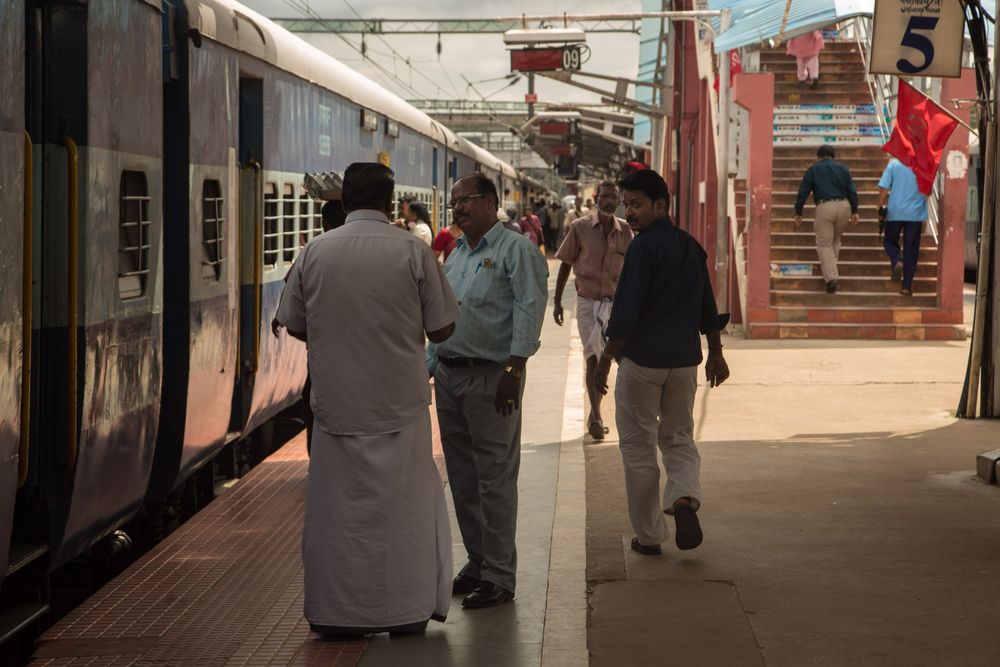 Arrivée à la gare de Kollam