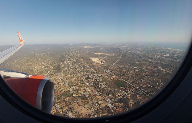 Arrivée au-dessus de l’Algarve *