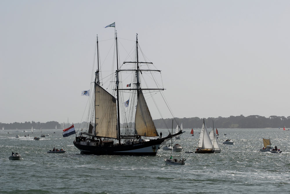 Arrivée d'Oosterschelde, trois-mâts goélette néerlandaise